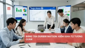 Hình ảnh bảng tra Durbin Watson giúp kiểm định tự tương quan trong hồi quy tuyến tính