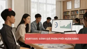 Khái niệm kurtosis trong phân tích phân phối ngân hàng.