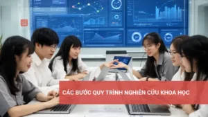 Quy trình nghiên cứu khoa học gồm các bước quan trọng để thu thập dữ liệu.