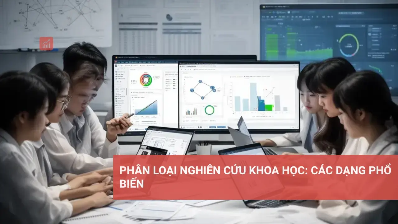 Phân loại nghiên cứu khoa học với các phương pháp nghiên cứu phổ biến.