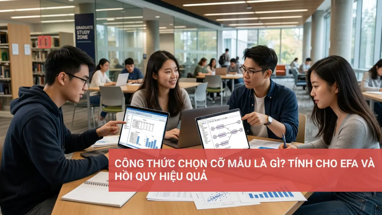 Công thức chọn cỡ mẫu cho EFA và hồi quy giúp đảm bảo dữ liệu nghiên cứu chính xác nhất.