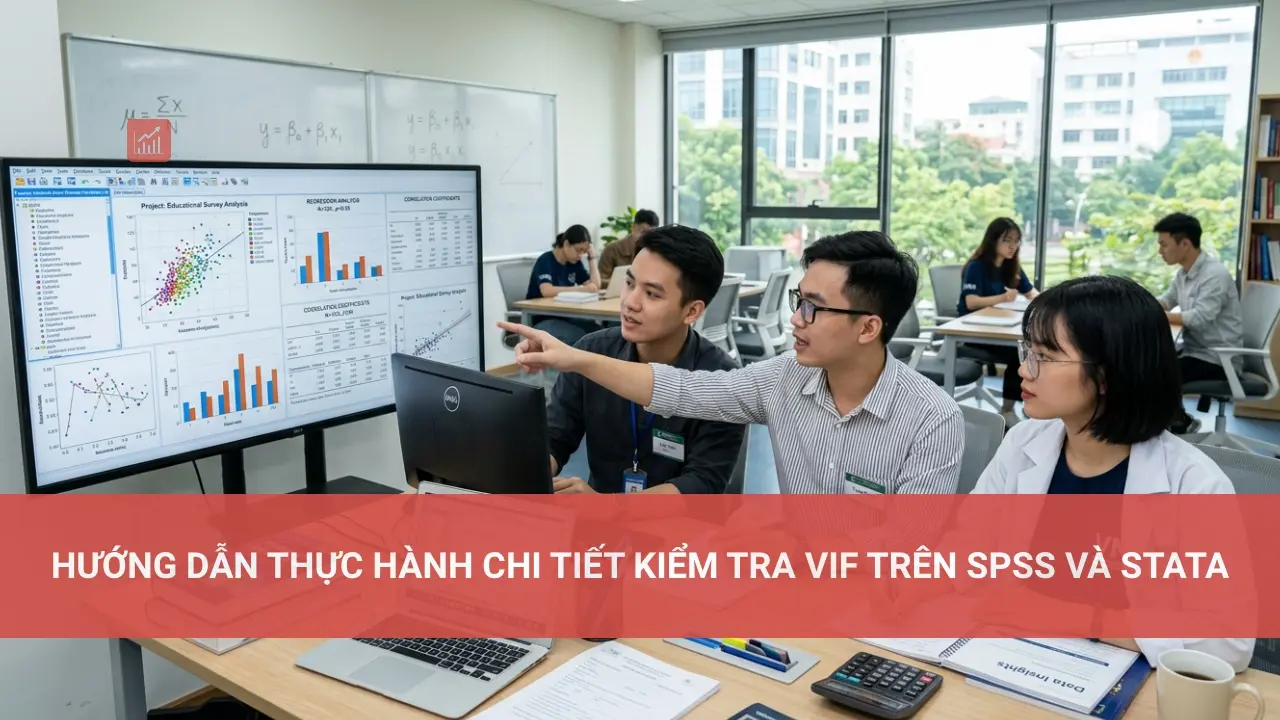 Hướng dẫn thực hành chi tiết kiểm tra VIF trên SPSS và STATA