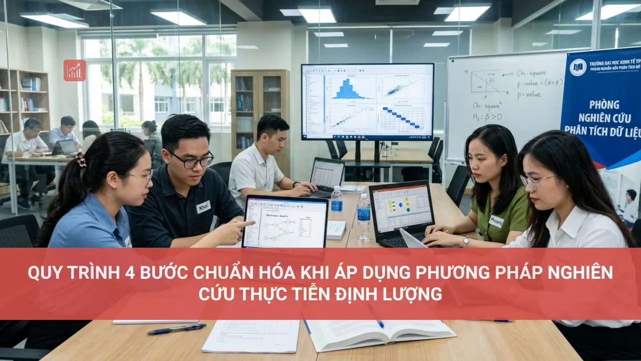 Quy trình 4 bước chuẩn hóa khi áp dụng phương pháp nghiên cứu thực tiễn định lượng