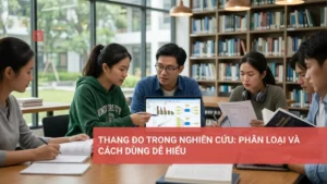 Minh họa các loại thang đo phổ biến và cách ứng dụng trong nghiên cứu khoa học.