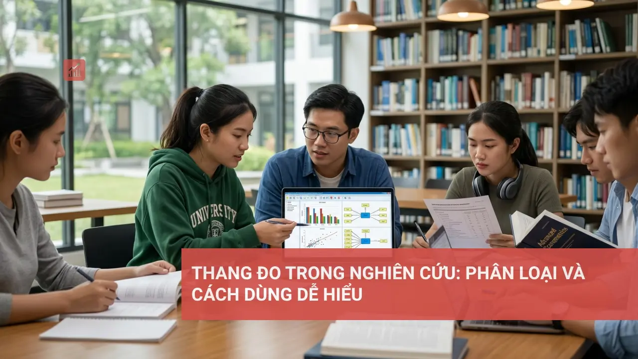 Minh họa các loại thang đo phổ biến và cách ứng dụng trong nghiên cứu khoa học.