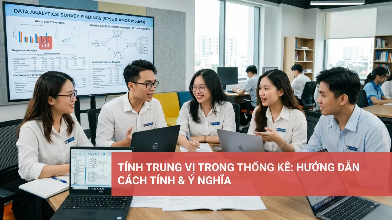 Biểu đồ minh họa cách tính trung vị trong thống kê một cách trực quan, dễ hiểu.