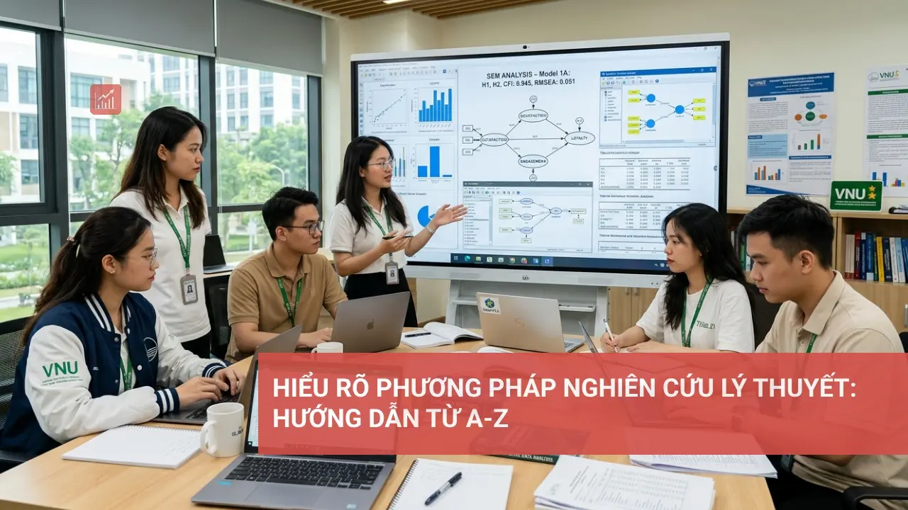 Hình ảnh minh họa các bước và quy trình của phương pháp nghiên cứu lý thuyết một cách chi tiết.
