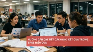 Biểu đồ và bảng số liệu phân tích thống kê trong SPSS, minh họa cách đọc kết quả hiệu quả.