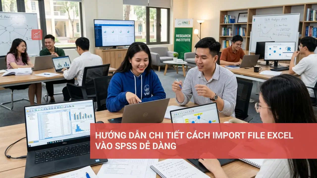 Hướng dẫn cách import file Excel vào SPSS, nhập dữ liệu và mở file xlsx để phân tích
