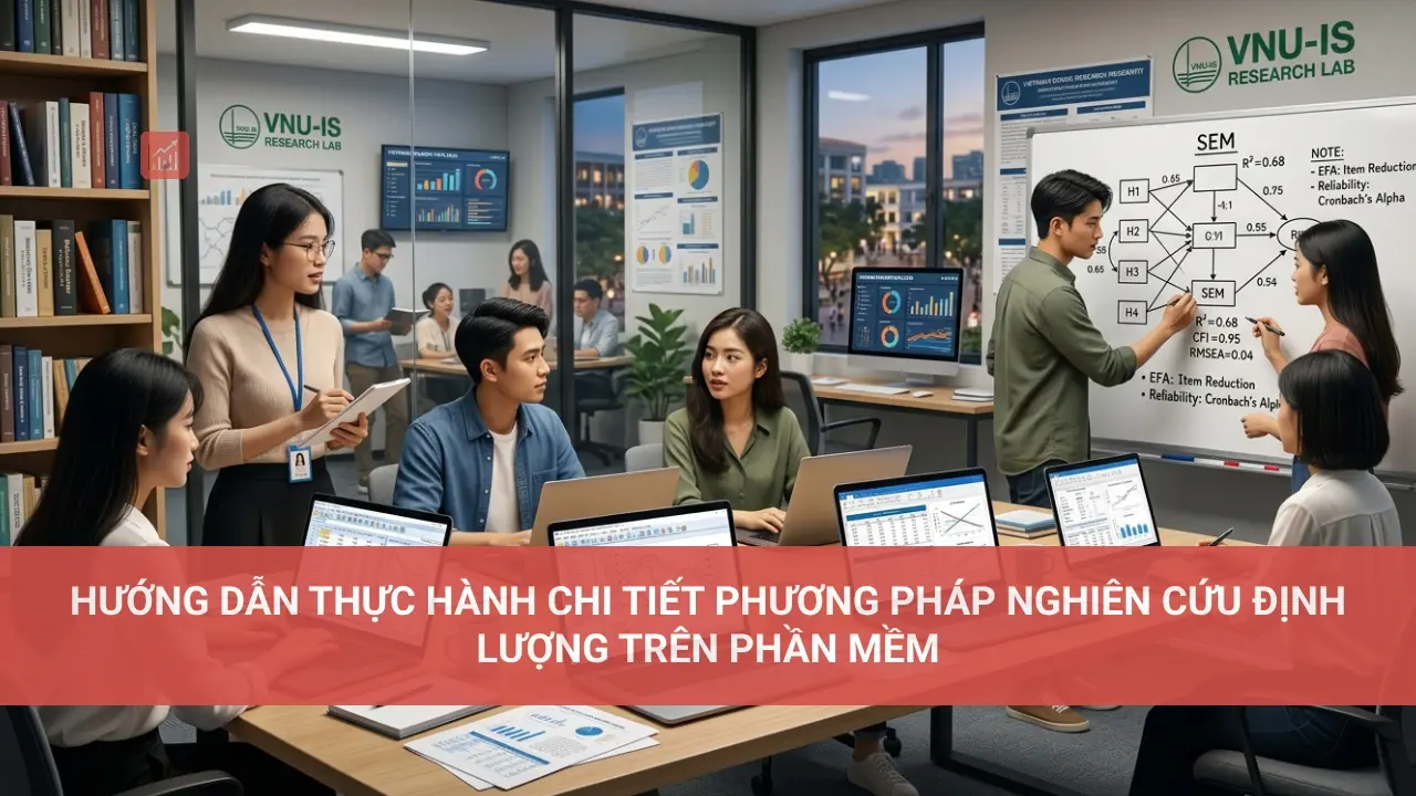 Hướng dẫn thực hành chi tiết phương pháp nghiên cứu định lượng trên phần mềm